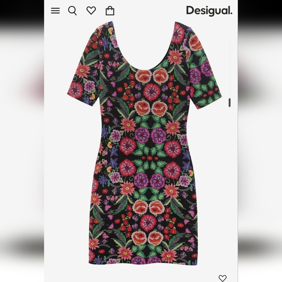 Desigual Floral Bodycon Dress - Picture 6 of 9